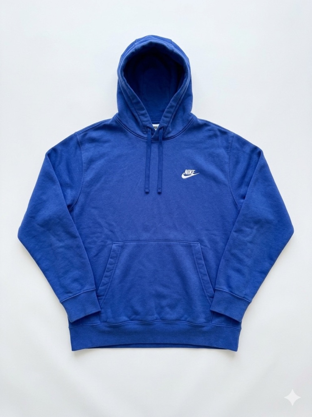 Nike Royal Blue Pullover Hoodie with White Swoosh